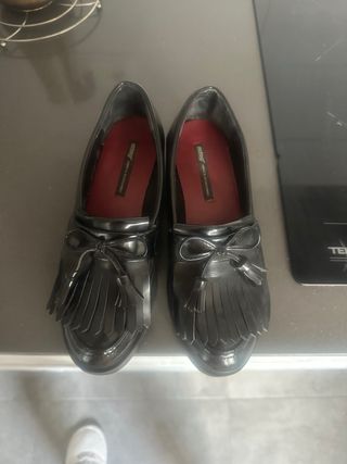 Mocasines Mustang Mujer Negros