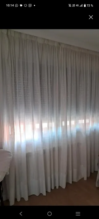 Cortinas blancas para salón