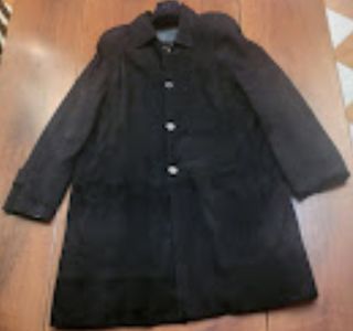 Cappotto in pelle di camoscio alpino da uomo