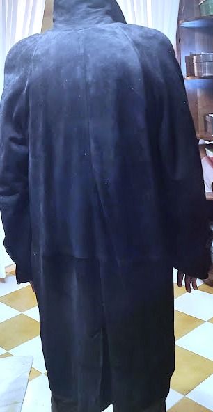 Cappotto in pelle di camoscio alpino da uomo