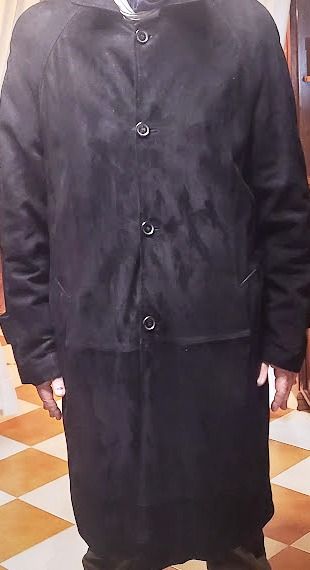 Cappotto in pelle di camoscio alpino da uomo