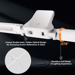Lámpara Escritorio LED Doble Brazo 80cm 24W