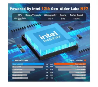 AOC Portátil Intel N97 512GB ROM 16GB RAM
