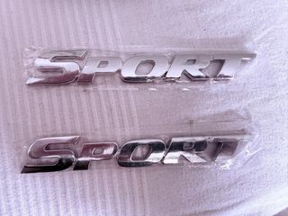 LOGO ADHESIVO 3D SPORT CROMADO COCHE 