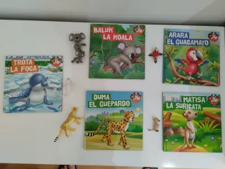 Libros y figuras colección Los animales del zoo
