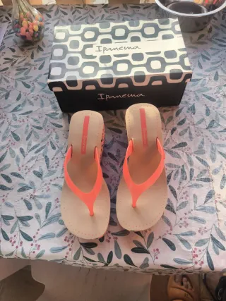 Chanclas Ipanema Beige y Naranja
