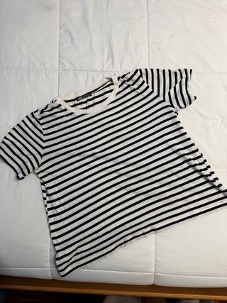 Camiseta Zara Rayas Marinero Manga Corta