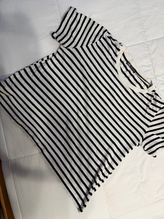 Camiseta Zara Rayas Marinero Manga Corta