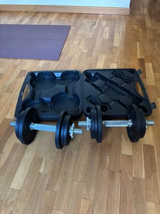 Juego de pesas ajustables con maletín - 2x10kg