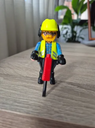 Playmobil obrero con martillo neumático