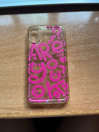 Custodia per iPhone X/XS rosa trasparente