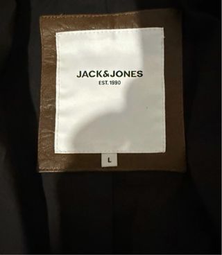 Chaqueta de cuero marrón