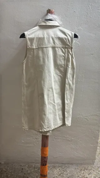 Chaleco vaquero mujer talla M beige