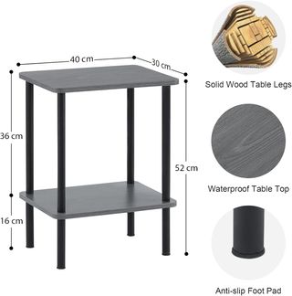 Mesa Auxiliar 2 Niveles 40x30x52cm
