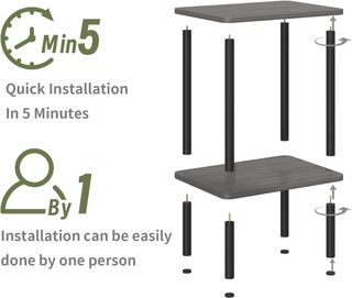 Mesa Auxiliar 2 Niveles 40x30x52cm