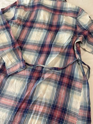 Camisa premamá y lactancia cuadros XL
