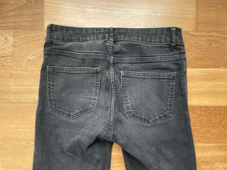 Pantalón vaquero pitillo negro Zara S