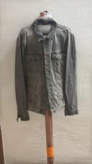 Cazadora vaquera gris oversize M