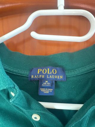 Polo Ralph Lauren Manga Larga. color verde botella