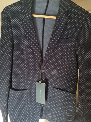 Americana de punto azul talla 48