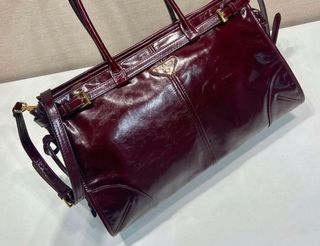 Bolso Prada Bonnie Burdeos Original