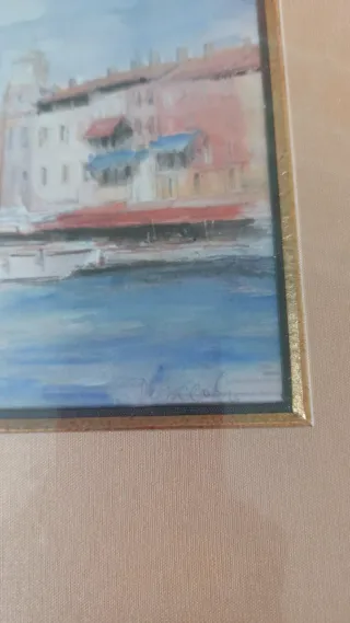 4 Paesaggio marino ad acquerello di Saint Tropez Quadri