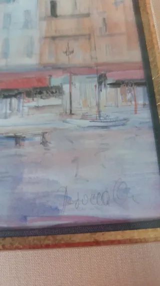 4 Paesaggio marino ad acquerello di Saint Tropez Quadri