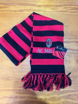Bufanda AC Milan Rayas Rojas y Negras