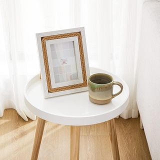 Mesa auxiliar redonda madera pequeña
