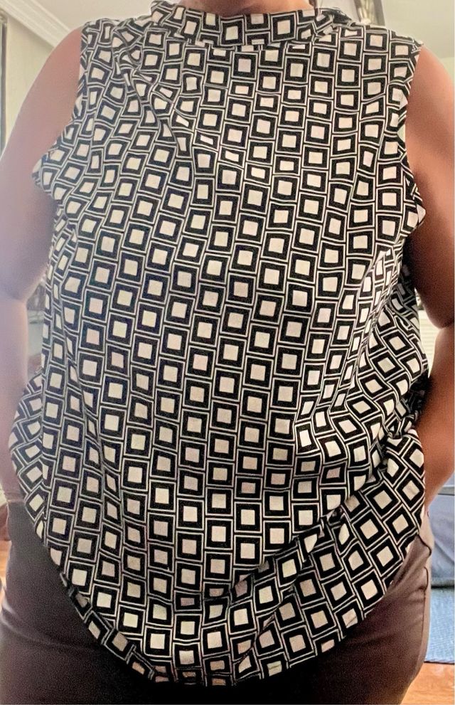 Blusa geométrica manga corta