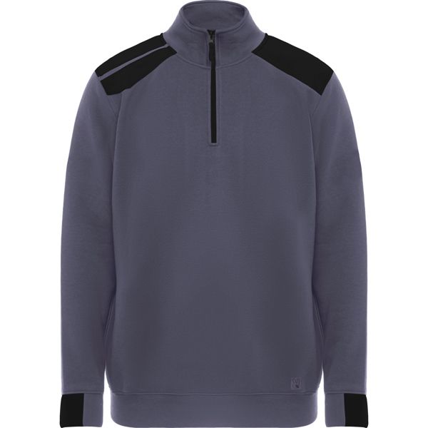 Sudadera negra y naranja con cremallera