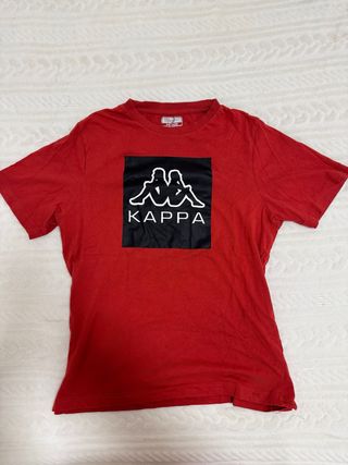 Camiseta Kappa Roja Logo Negro