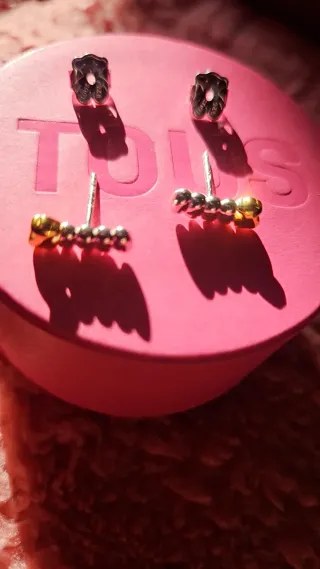 Pendientes Trepadores Tous Oro/Vermeil  y Plata