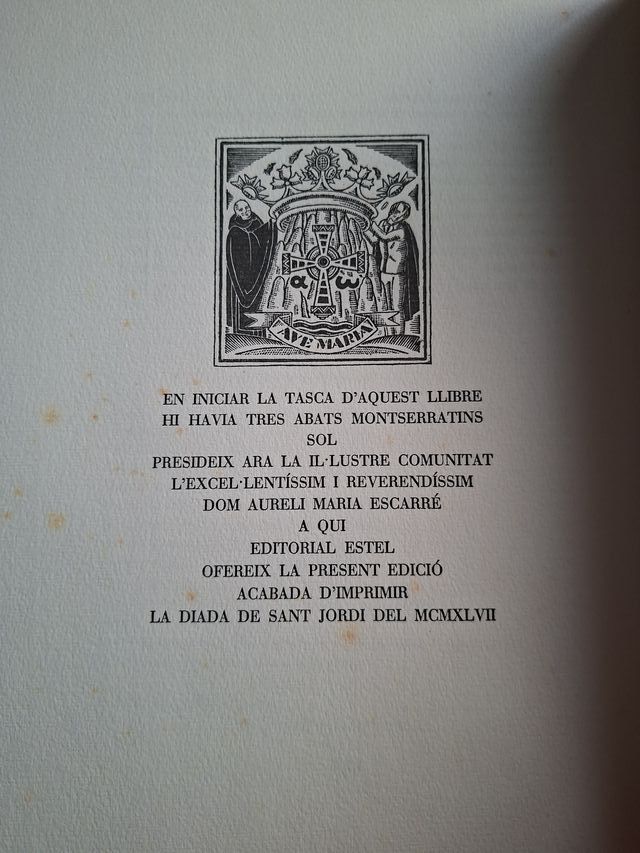 Antología Lírica de Montserrat 1947