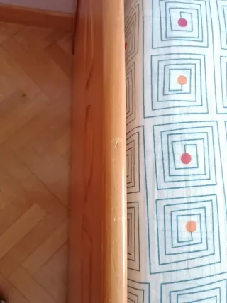 Cama individual de pino con cajones