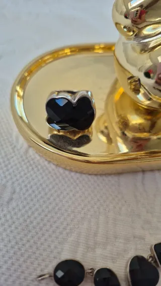 Anillo Tous Onix Plata
