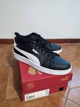 Puma Smash 3.0 Jr Scarpe Nere Bianche Tg 38