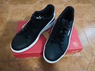 Puma Smash 3.0 Jr Scarpe Nere Bianche Tg 38