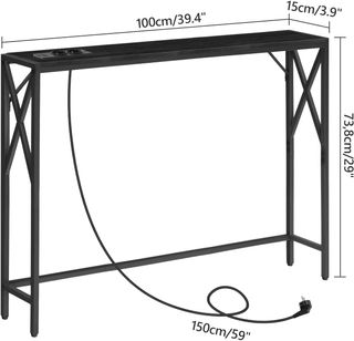 Mesa consola con estación de carga