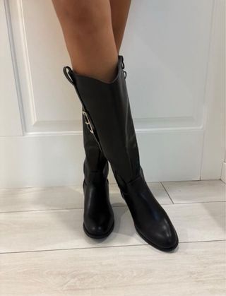 Stivali donna neri con zip tg 37 nuovo 