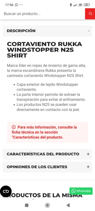 Cortavientos Rukka N2S SHIRT 