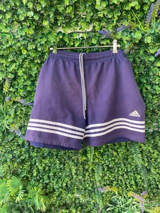 Pantalón corto bañador Adidas azul y blanco