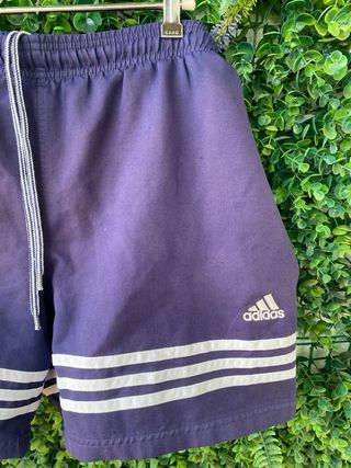Pantalón corto bañador Adidas azul y blanco