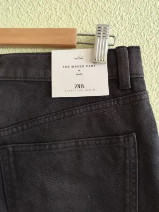 Pantalón negro ancho Zara 