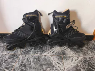 Patines en línea Rollerblade negros y dorados