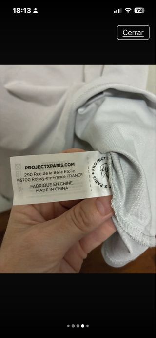 Camiseta Project X Paris Talla M sin estrenar