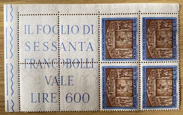 Francobolli Vaticano 1964 Monumenti Nubia MNH