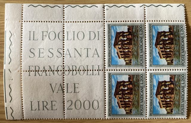 Francobolli Vaticano 1964 Monumenti Nubia MNH