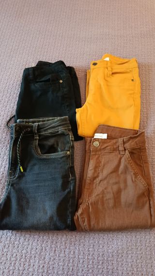 Lote 4 pantalones niño 10 años