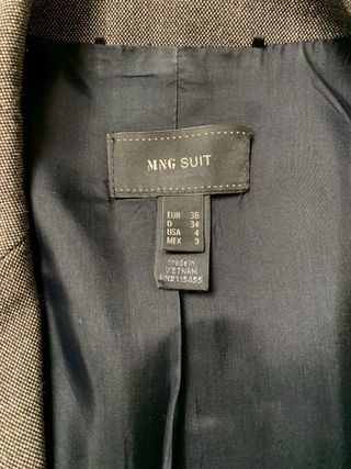 Mango Traje Gris